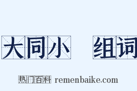 大同小異组词是什么意思的图片